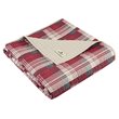 Pemberly Row 100 Percent Cotton Thread Count Printed Quilted Throw - Red
