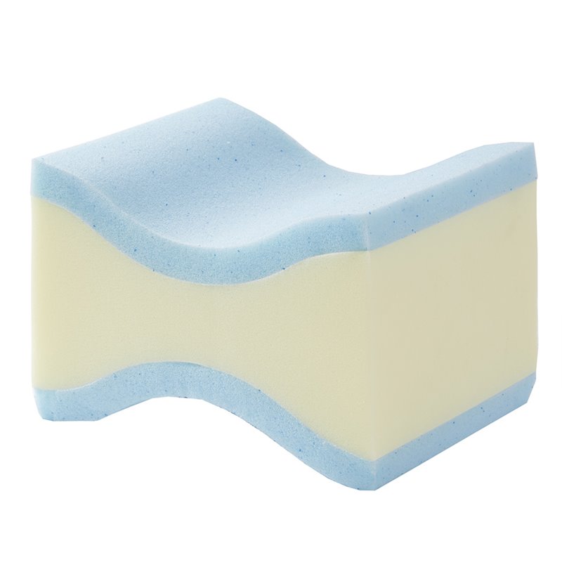 Pemberly Row Memory Foam Knee Pillow with Knit Cover in White