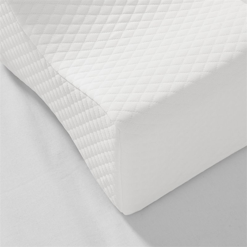 Pemberly Row Memory Foam Knee Pillow with Knit Cover in White