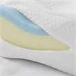 Pemberly Row Memory Foam Knee Pillow with Knit Cover in White