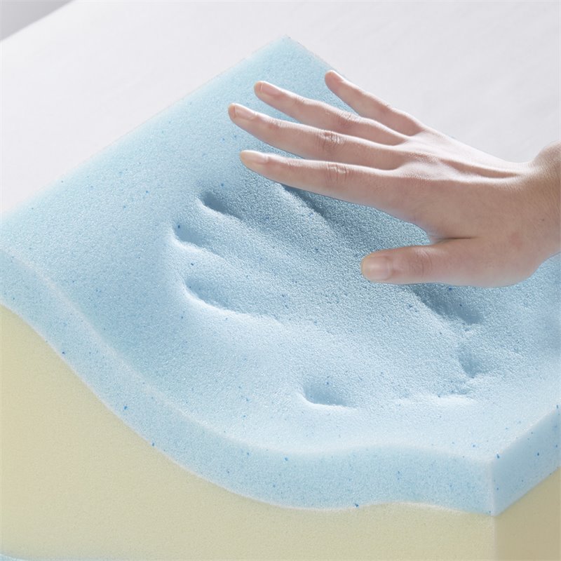 Pemberly Row Memory Foam Knee Pillow with Knit Cover in White