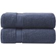Pemberly Row 100 Percent Cotton Bath Sheet Set in Dark Blue (Set of 2)
