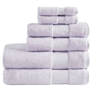Pemberly Row 6-Piece Turkish Cotton Bath Towel Set in Lavender Purple