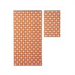 Pemberly Row Contemporary 6-Piece Cotton Jacquard Towel Set in Orange