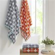 Pemberly Row Contemporary 6-Piece Cotton Jacquard Towel Set in Orange