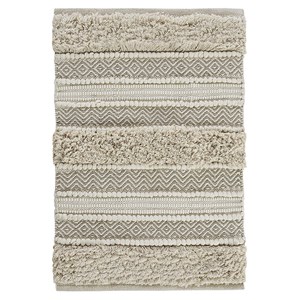 Pemberly Row Cotton and Polyester Handwoven Bath Rug in Natural