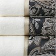 Pemberly Row Contemporary 6-Piece Cotton Jacquard Towel Set in Black