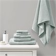 Pemberly Row Spa 6-Piece 100 Percent Cotton Towel Set in Aqua Blue
