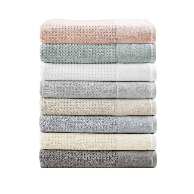 Pemberly Row Spa 6-Piece 100 Percent Cotton Towel Set in Aqua Blue