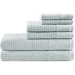 Pemberly Row Spa 6-Piece 100 Percent Cotton Towel Set in Aqua Blue