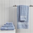 Pemberly Row Organic 6-Piece 100 Percent Cotton Towel Set in Blue