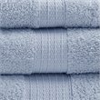 Pemberly Row Organic 6-Piece 100 Percent Cotton Towel Set in Blue