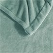 Pemberly Row Polyester Solid Microlight Reversible Heated Blanket in Aqua Blue