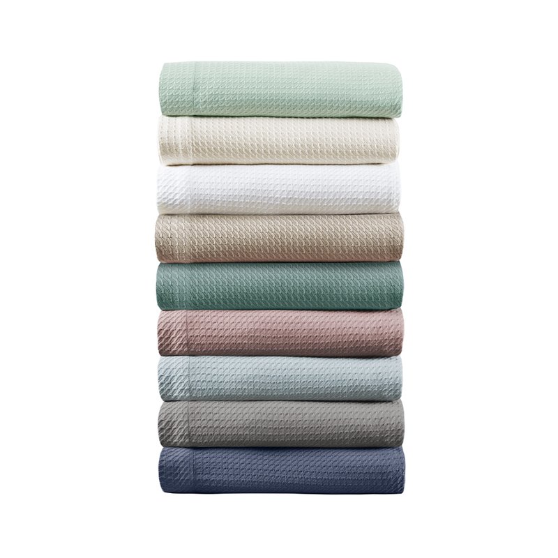 Pemberly Row 100 Percent Egyptian Cotton Solid Blanket in Rose Pink