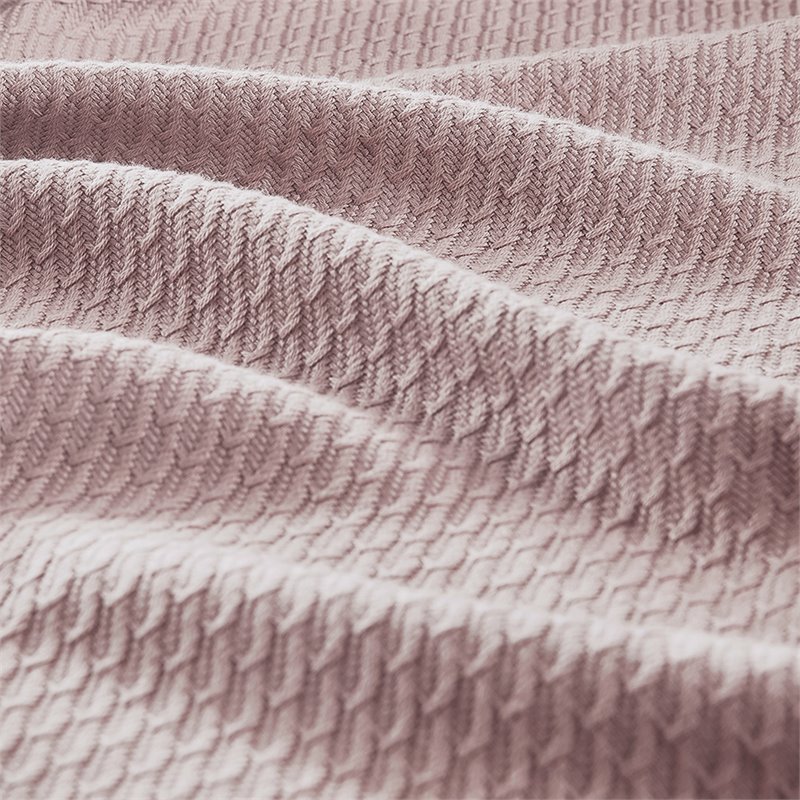 Pemberly Row 100 Percent Egyptian Cotton Solid Blanket in Rose Pink