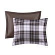Pemberly Row Polyester Print Microfiber Comforter Mini Set in Brown