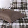 Pemberly Row Polyester Print Microfiber Comforter Mini Set in Brown