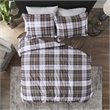 Pemberly Row Polyester Print Microfiber Comforter Mini Set in Brown