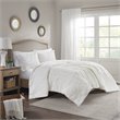 Pemberly Row Polyester Long Fur to Mink Comforter Set in Ivory