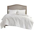 Pemberly Row Polyester Long Fur to Mink Comforter Set in Ivory