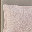 Pemberly Row Polyester Long Fur to Mink Comforter Set in Blush Pink