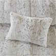 Pemberly Row 100 Percent Polyester Comforter Set in Snow Leopard White
