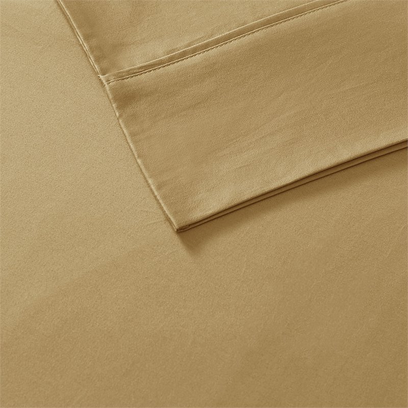 Pemberly Row 100 Percent Cotton Sheet Set in Gold