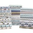Pemberly Row Contemporary Cotton Flannel Sheet Set in Gray Solid