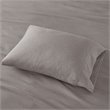 Pemberly Row Contemporary Cotton Flannel Sheet Set in Gray Solid
