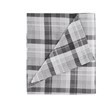 Pemberly Row 100 Percent Cotton Flannel Printed Sheet Set in Gray Plaid Finish