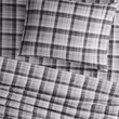 Pemberly Row 100 Percent Cotton Flannel Printed Sheet Set in Gray Plaid Finish