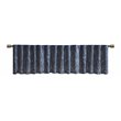 Pemberly Row Transitional Faux Silk Embroidered Window Valance in Navy