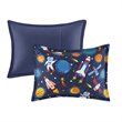 Pemberly Row Contemporary 100 Percent Polyester Printed Comforter Set in Multi