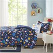Pemberly Row Contemporary 100 Percent Polyester Printed Comforter Set in Multi