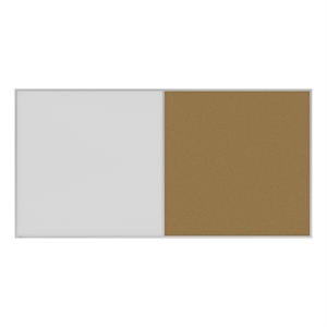 Pemberly Row Aluminum Framed Markerboard and Cork Combo Board 4'H x 8'W