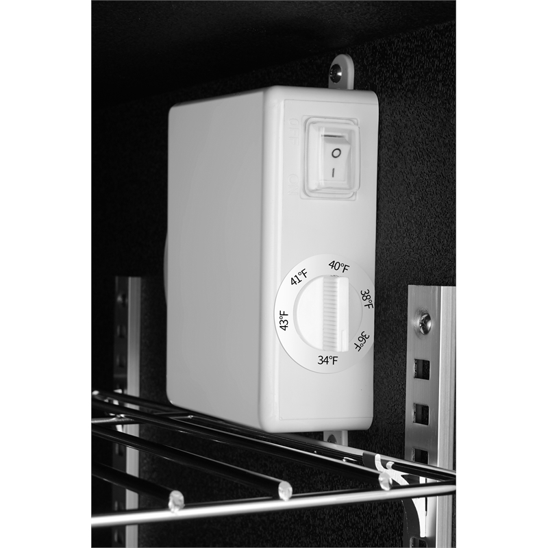 Pemberly Row Contemporary Can/Beverage Refrigerator in Black