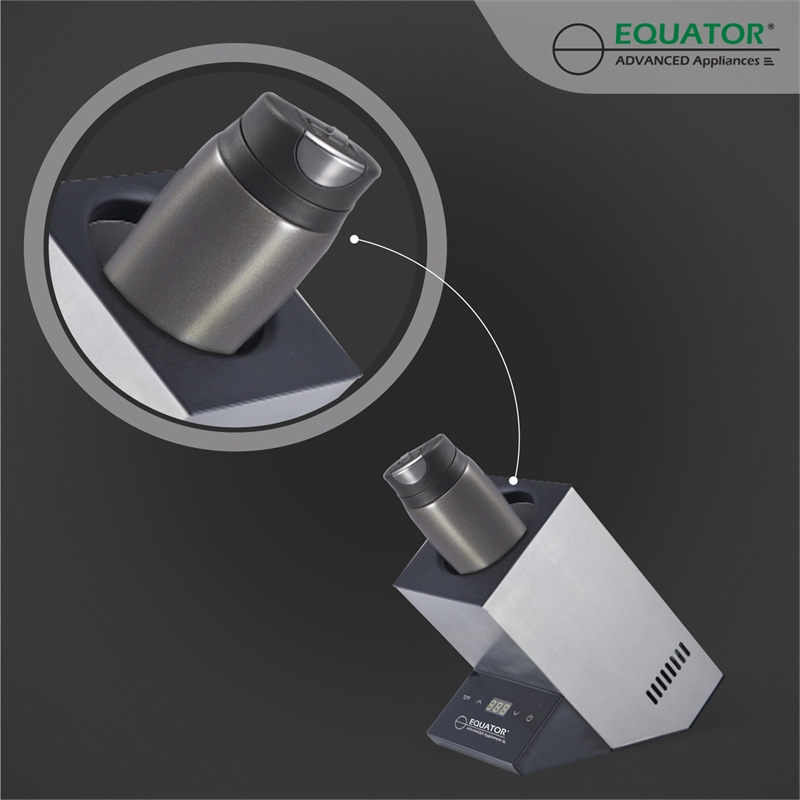 Pemberly Row Contemporary Single Bottle Chiller in Stainless Steel