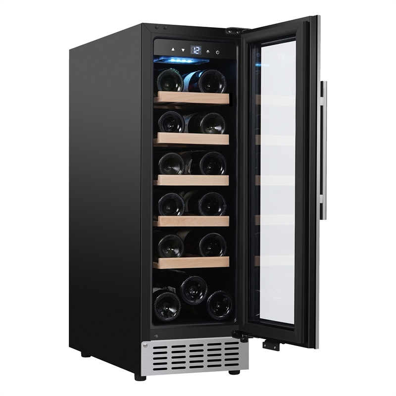 Pemberly Row 18 bottle Built-in/Freestanding Wine Ref with 7 color LED Lights