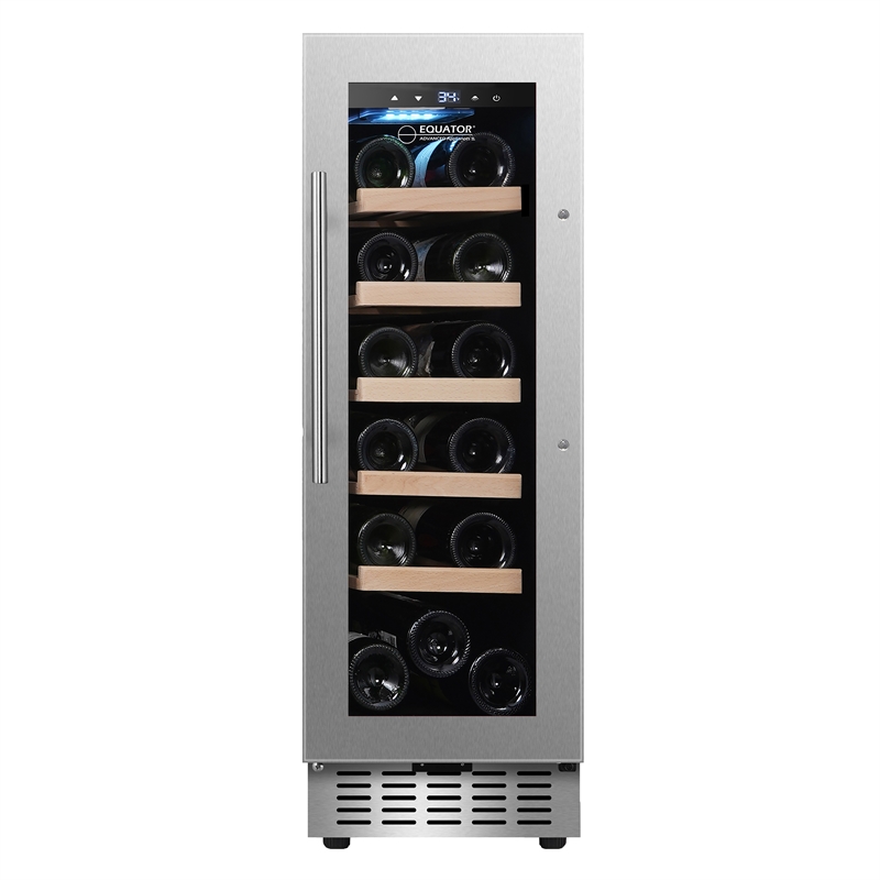 Pemberly Row 18 bottle Built-in/Freestanding Wine Ref with 7 color LED Lights