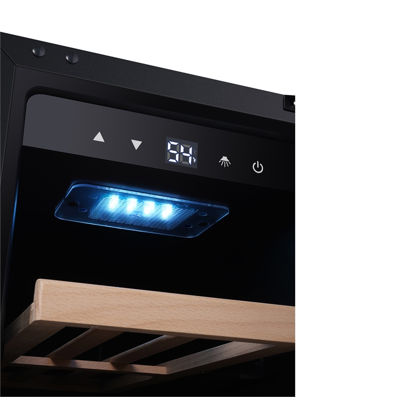 Pemberly Row 18 bottle Built-in/Freestanding Wine Ref with 7 color LED Lights