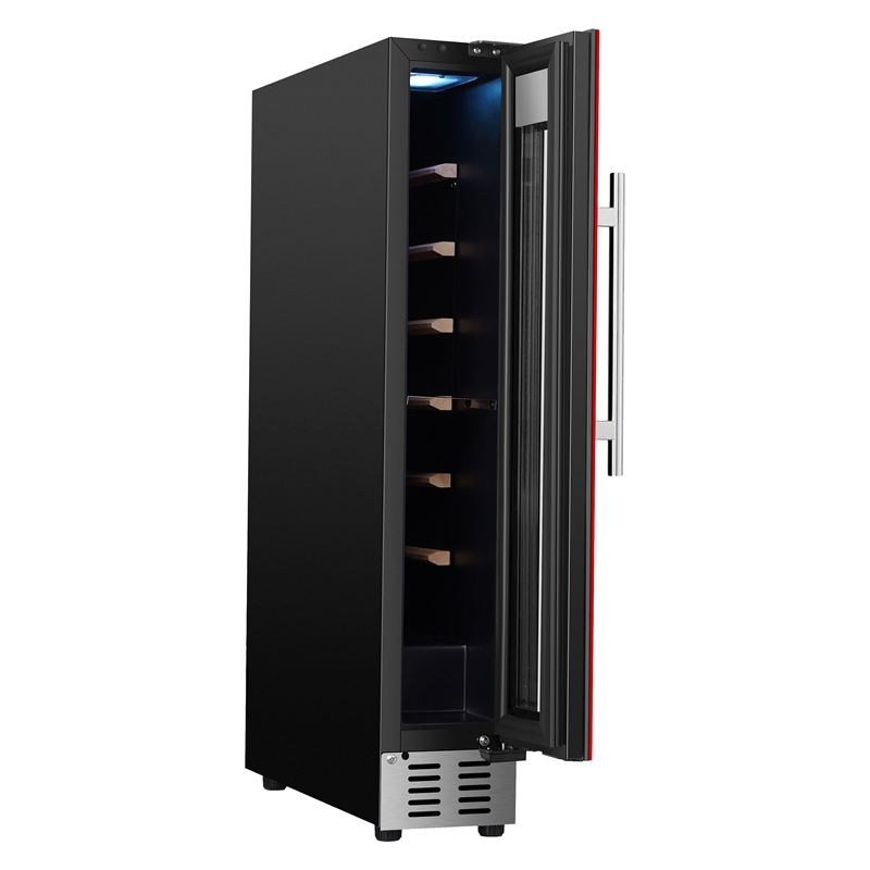 Pemberly Row 9 bottle Built-in/Freestanding Wine Ref with 7 color LED Lights