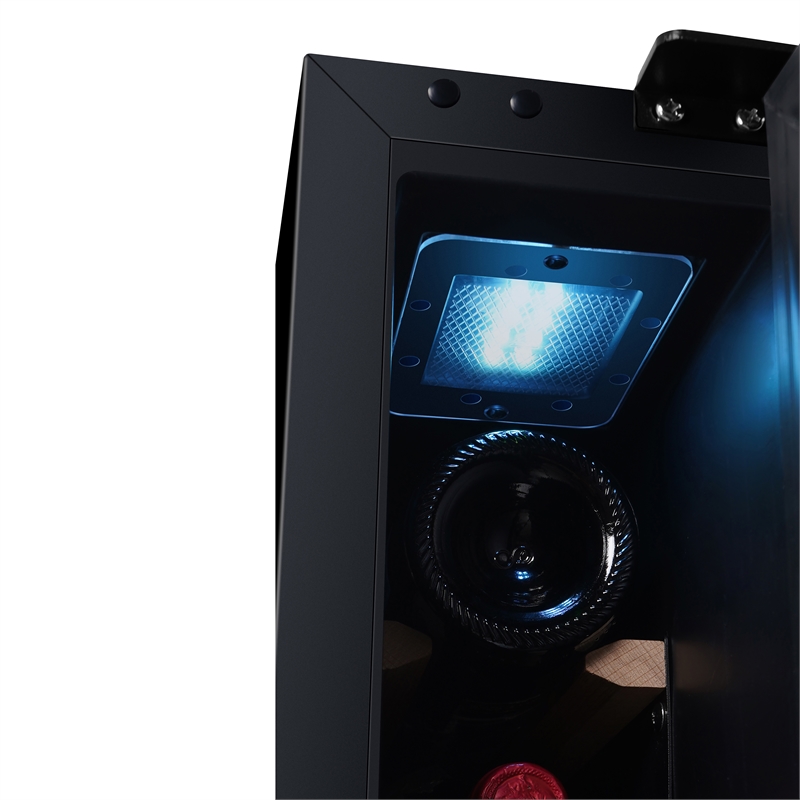 Pemberly Row 9 bottle Built-in/Freestanding Wine Ref with 7 color LED Lights