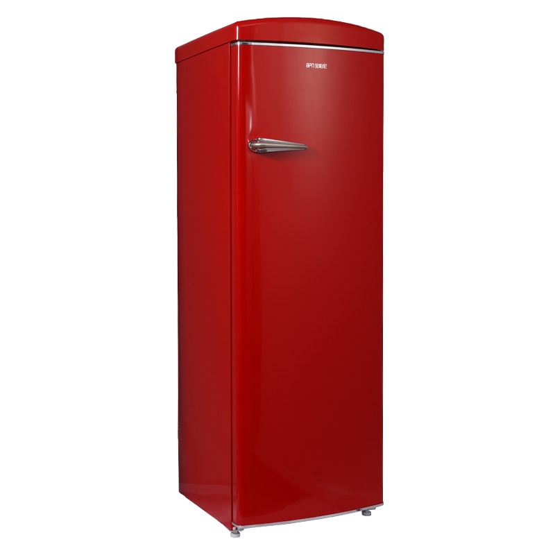 Pemberly Row 24 in. 11 cu. ft. Classic Retro Single Door Refrigerator in Red