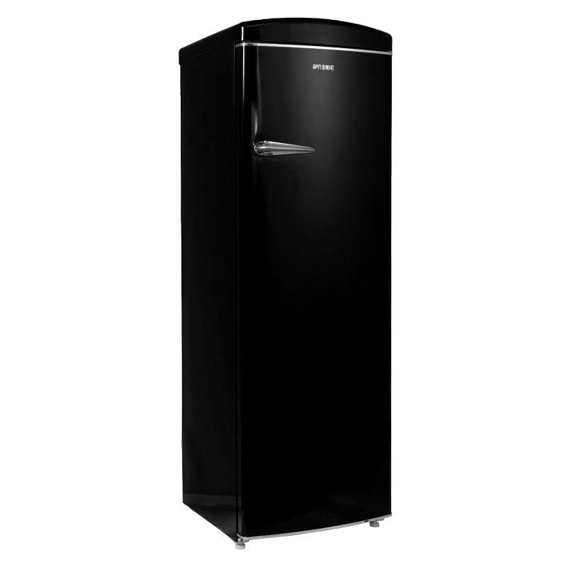 Pemberly Row 24 in. 11 cu. ft. Classic Retro Single Door Refrigerator in Black