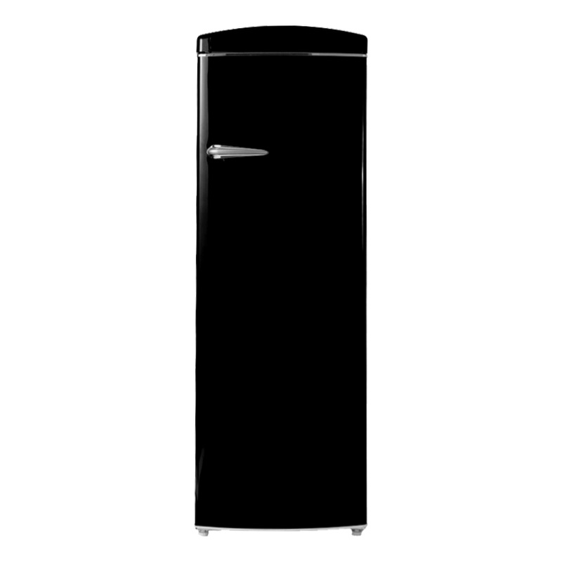Pemberly Row 24 in. 11 cu. ft. Classic Retro Single Door Refrigerator in Black
