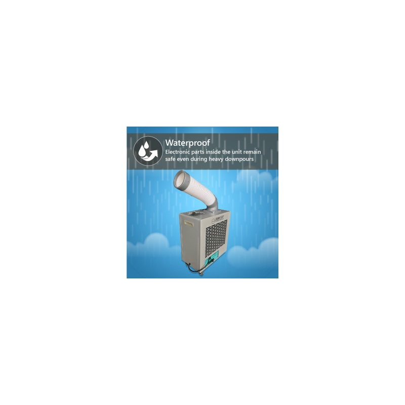 Pemberly Row 7000 BTU Outdoor Portable Air Conditioner + Drip Pan Kit