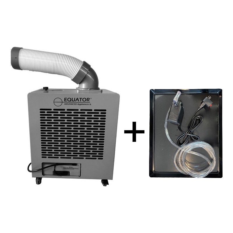 Pemberly Row 7000 BTU Outdoor Portable Air Conditioner + Drip Pan Kit