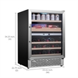 Pemberly Row 2-Zone Luxury Gourmet Center for Cans+Wine Bottles+Fine Foods