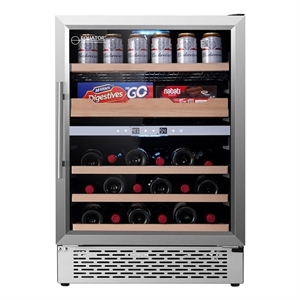 Pemberly Row 2-Zone Luxury Gourmet Center for Cans+Wine Bottles+Fine Foods
