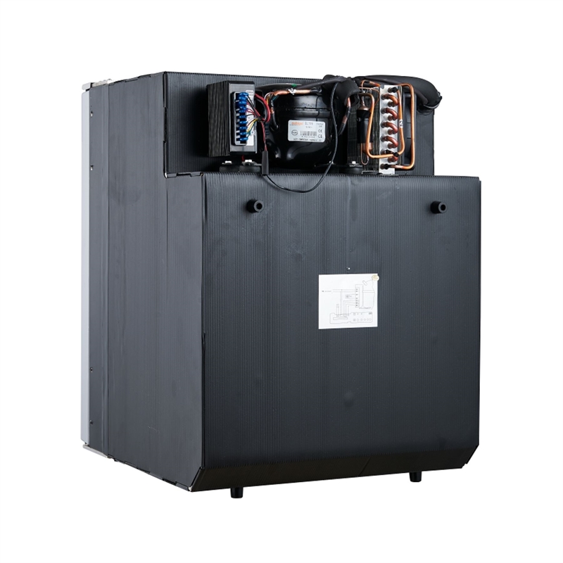 Pemberly Row 12V/DC Mini-Fridge Freezer 2.8cf Silver for RV BOAT OFF-GRID